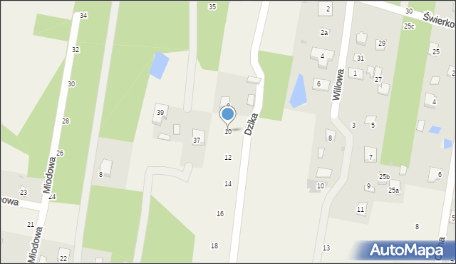 Nowe Grobice, Dzika, 10, mapa Nowe Grobice