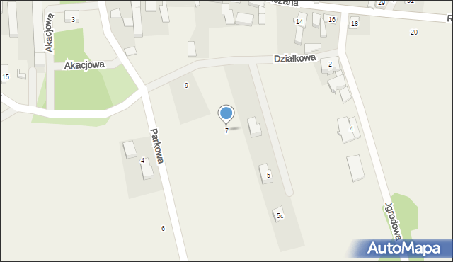 Nowe Żabno, Działkowa, 7, mapa Nowe Żabno