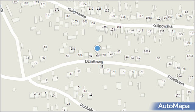 Opoczno, Działkowa, 52, mapa Opoczno