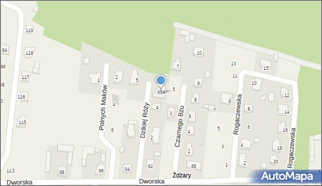 Ostrów, Dzikiej Róży, 6, mapa Ostrów