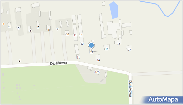 Parczew, Działkowa, 13, mapa Parczew