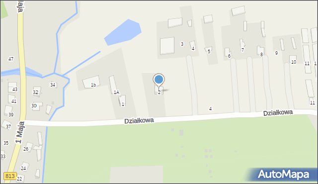 Parczew, Działkowa, 2, mapa Parczew