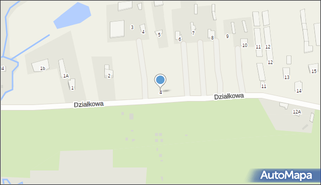 Parczew, Działkowa, 4, mapa Parczew