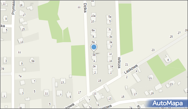 Pasek, Dzika, 4a, mapa Pasek
