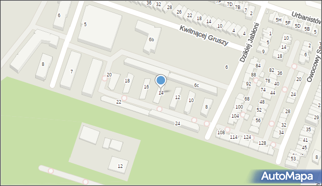 Piaseczno, Dzikiej Jabłoni, 14, mapa Piaseczno