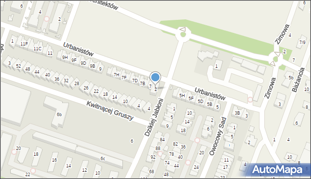 Piaseczno, Dzikiej Jabłoni, 2, mapa Piaseczno