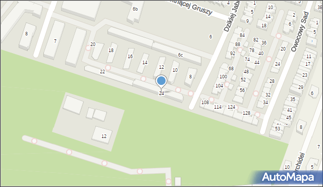 Piaseczno, Dzikiej Jabłoni, 24, mapa Piaseczno