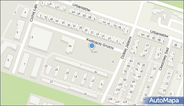 Piaseczno, Dzikiej Jabłoni, 6a, mapa Piaseczno