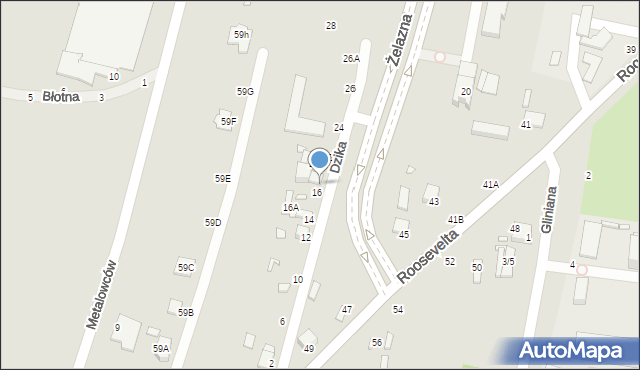 Piotrków Trybunalski, Dzika, 18, mapa Piotrków Trybunalski