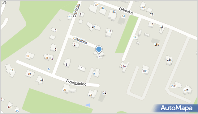 Płock, Dziedziniec, 7, mapa Płock