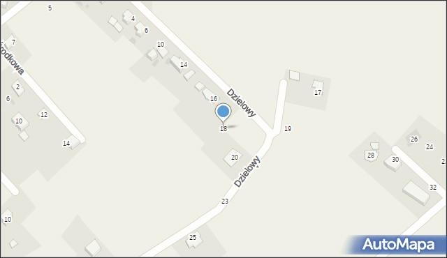 Pogórze, Dzielowy, 18, mapa Pogórze