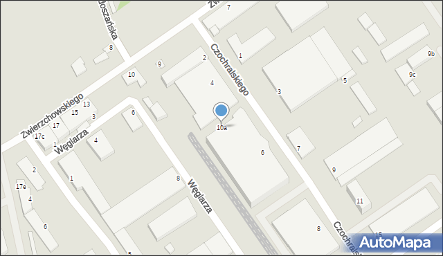 Poznań, Dziadoszańska, 10a, mapa Poznania