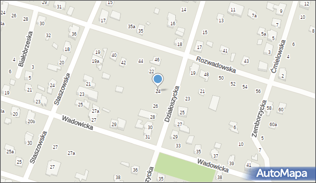 Poznań, Działoszycka, 24, mapa Poznania