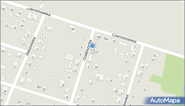 Poznań, Działoszycka, 5a, mapa Poznania