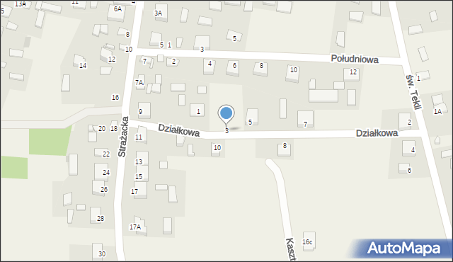 Promnik, Działkowa, 3, mapa Promnik