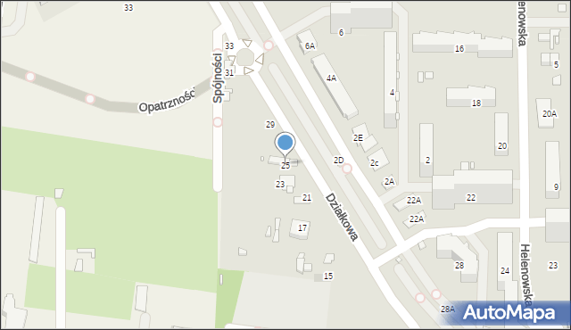 Pruszków, Działkowa, 25, mapa Pruszków