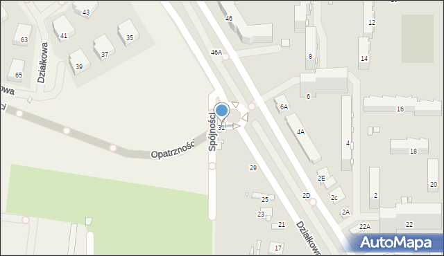 Pruszków, Działkowa, 31, mapa Pruszków