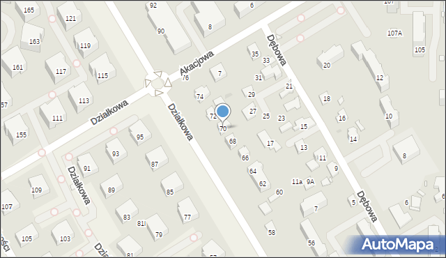 Pruszków, Działkowa, 70, mapa Pruszków