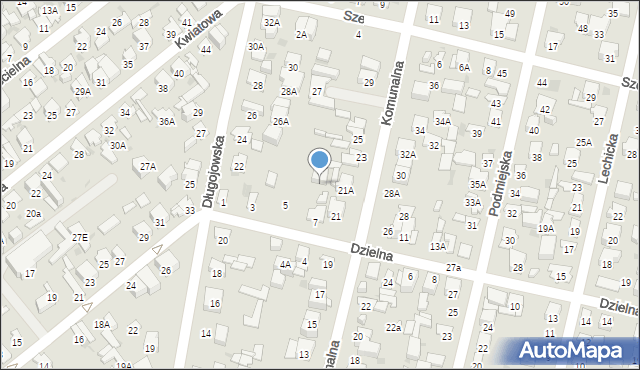 Radom, Dzielna, 7a, mapa Radomia