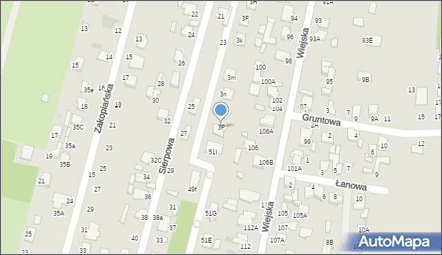 Radom, Działkowa, 3P, mapa Radomia