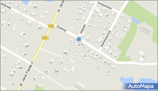 Radzymin, Dzielna, 6, mapa Radzymin