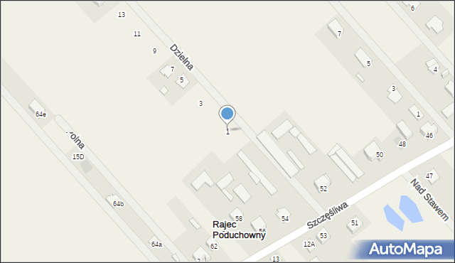 Rajec Poduchowny, Dzielna, 1, mapa Rajec Poduchowny