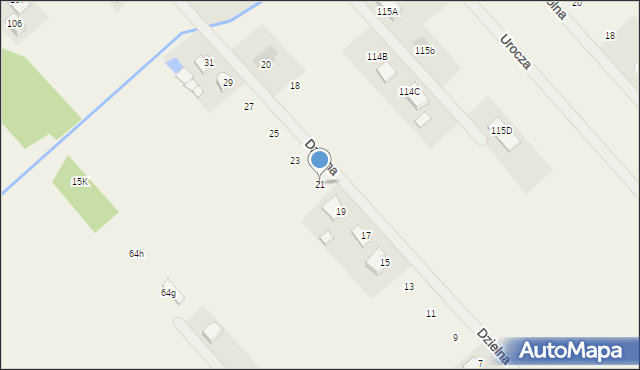 Rajec Poduchowny, Dzielna, 21, mapa Rajec Poduchowny