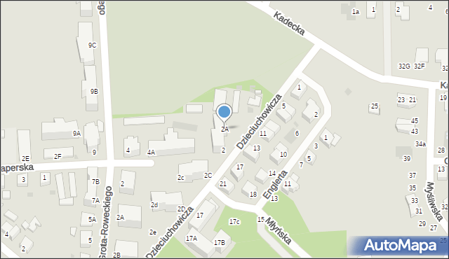 Rawicz, Dzieciuchowicza Stanisława, 2A, mapa Rawicz