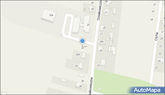 Rędziny, Działkowiczów, 22, mapa Rędziny