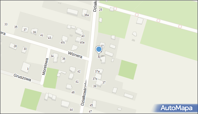 Rędziny, Działkowiczów, 31, mapa Rędziny