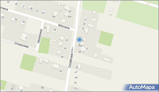 Rędziny, Działkowiczów, 37b, mapa Rędziny