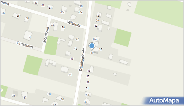 Rędziny, Działkowiczów, 39, mapa Rędziny