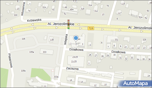 Reguły, Działkowa, 2, mapa Reguły