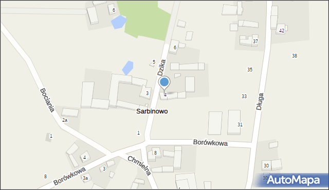 Sarbinowo, Dzika, 4, mapa Sarbinowo