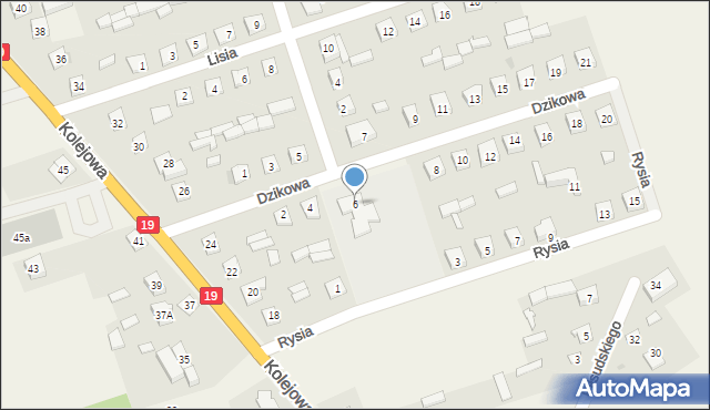 Sarnaki, Dzikowa, 6, mapa Sarnaki