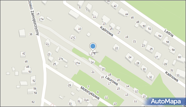 Siedlce, Dzieci Zamojszczyzny, 17E, mapa Siedlce