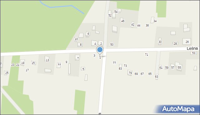 Siedlec Duży, Działkowa, 1, mapa Siedlec Duży