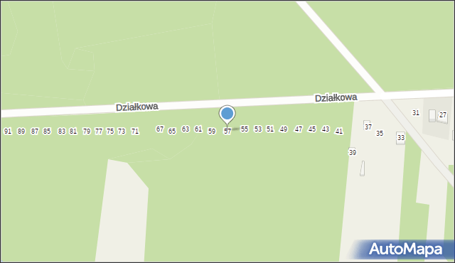 Siedlec Duży, Działkowa, 57, mapa Siedlec Duży