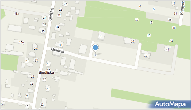 Siedliska, Dzięcioła, 2, mapa Siedliska