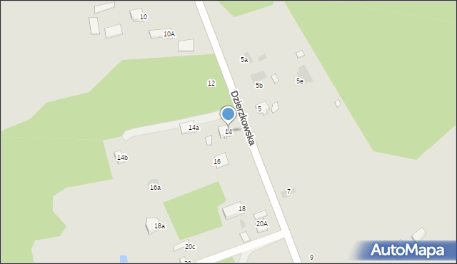 Skaryszew, Dzierzkowska, 14, mapa Skaryszew