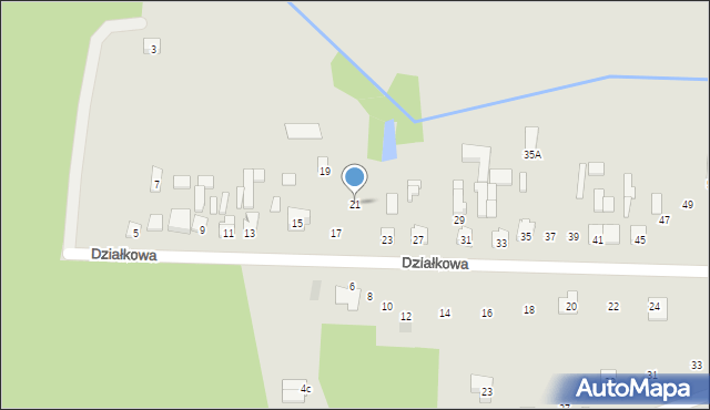 Skarżysko-Kamienna, Działkowa, 21, mapa Skarżysko-Kamienna