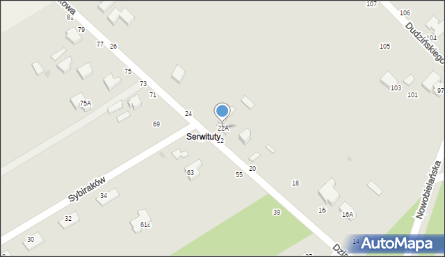 Skierniewice, Działkowa, 22A, mapa Skierniewic