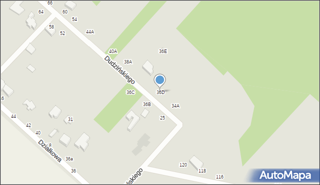 Skierniewice, Działkowa, 36D, mapa Skierniewic