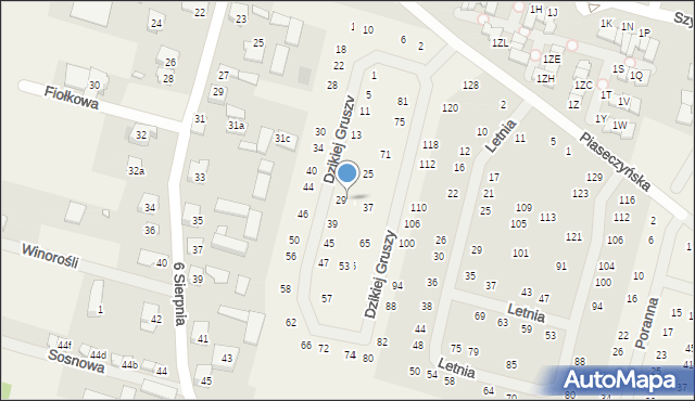 Słomin, Dzikiej Gruszy, 31, mapa Słomin