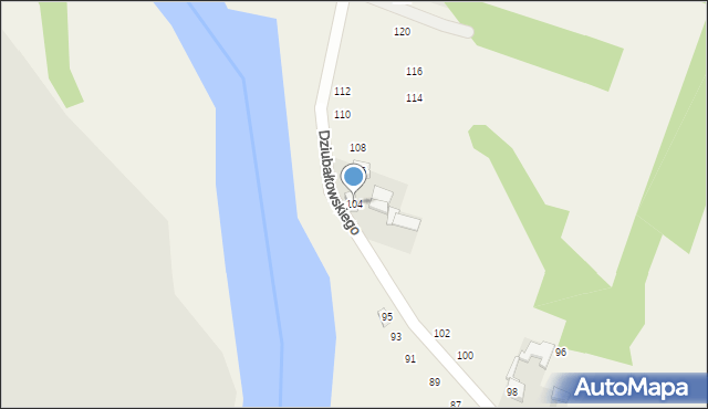 Smardzewice, Dziubałtowskiego Seweryna, prof., 104, mapa Smardzewice