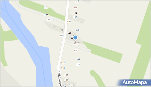 Smardzewice, Dziubałtowskiego Seweryna, prof., 122, mapa Smardzewice