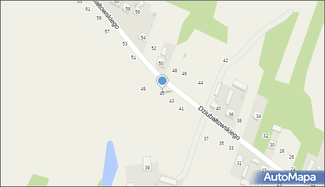 Smardzewice, Dziubałtowskiego Seweryna, prof., 45, mapa Smardzewice