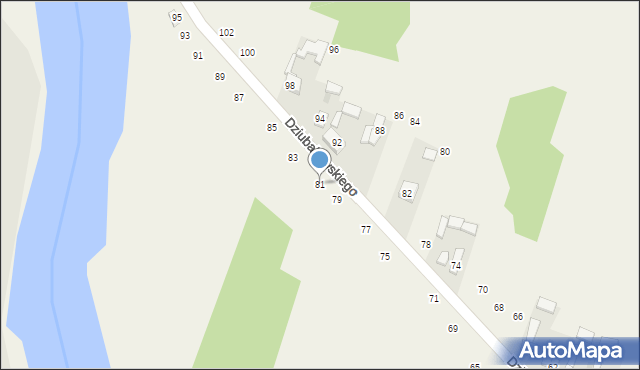 Smardzewice, Dziubałtowskiego Seweryna, prof., 81, mapa Smardzewice