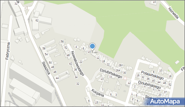 Sosnowiec, Dziubińskiego Ludwika, 12A, mapa Sosnowca