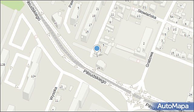 Sosnowiec, Dziewicza, 1, mapa Sosnowca